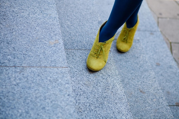 Women's green boots with heels