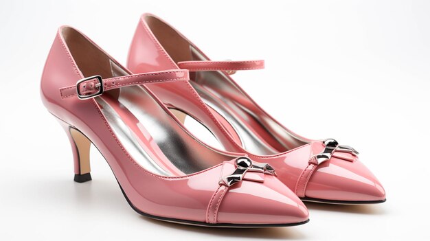 Premium AI Image | Women's Kitten Heels Shoes isolated on white