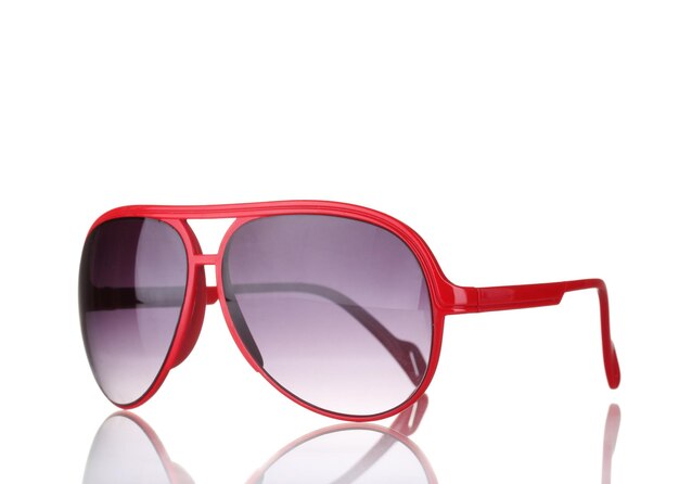 Photo women's red sunglasses isolated on white