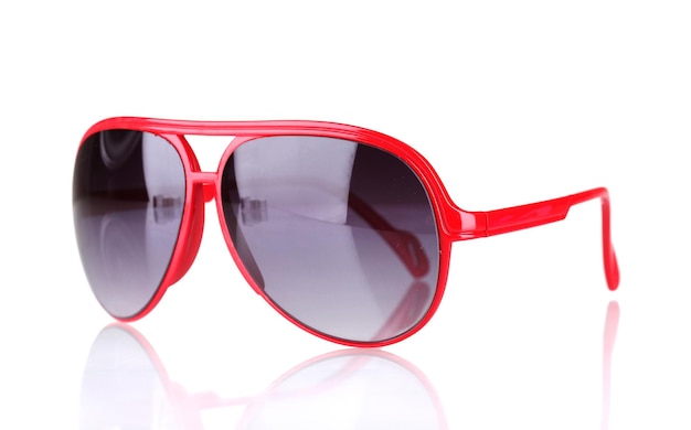 Photo women's red sunglasses isolated on white