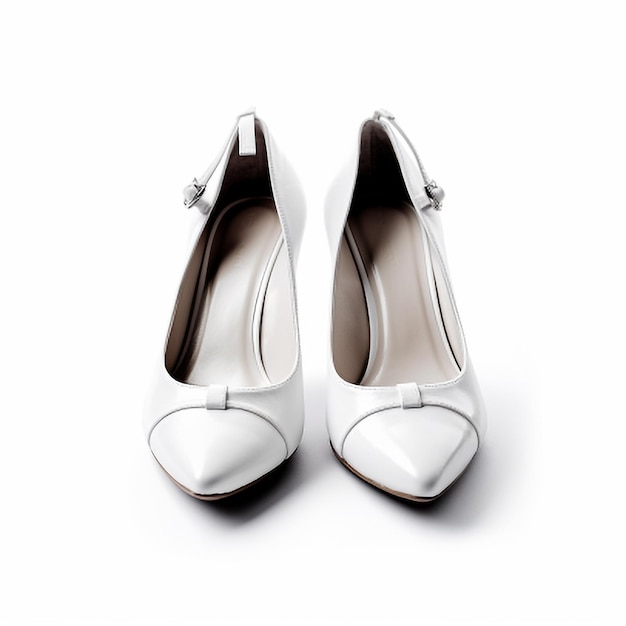 Женская обувь на белом фоне