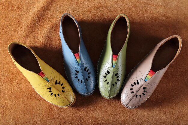 Women's shoes in various colors