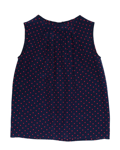 Women's sleeveless blouse with a print