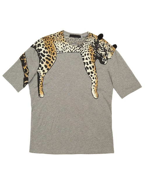 Maglietta da donna con stampa leopardata