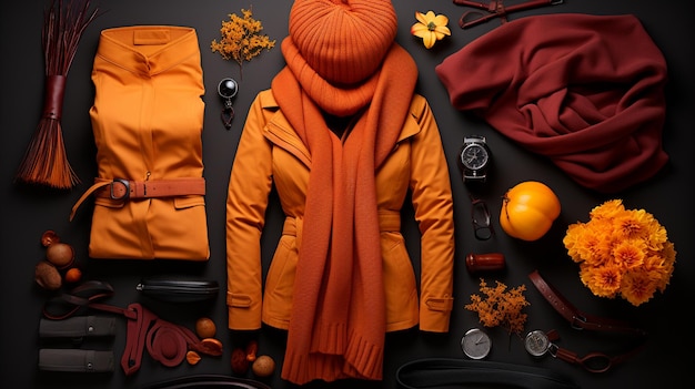 Women's warm winter clothing Generative Ai
