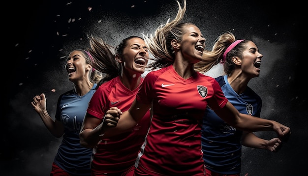 women soccer players showcasing the shared emotions among players