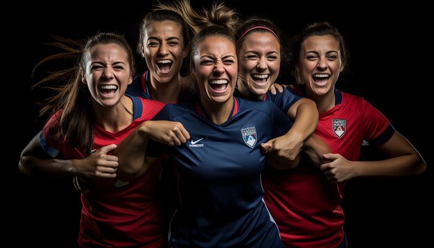 women soccer players showcasing the shared emotions among players