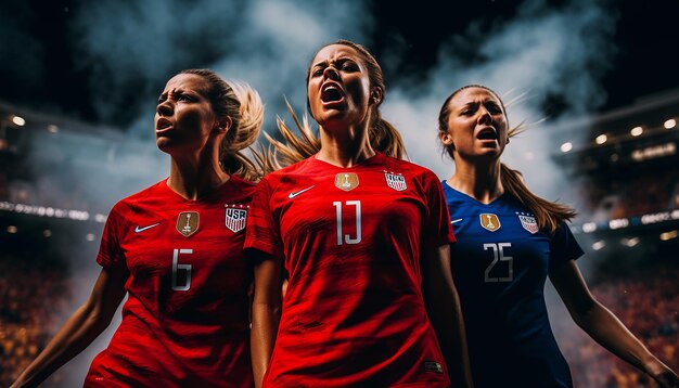 women soccer players showcasing the shared emotions among players