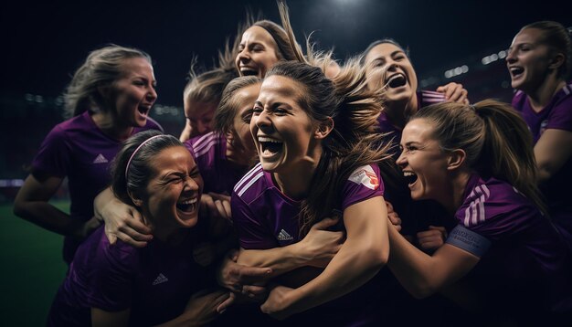 women soccer players showcasing the shared emotions among players