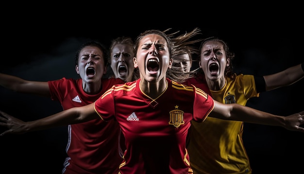 women soccer players showcasing the shared emotions among players