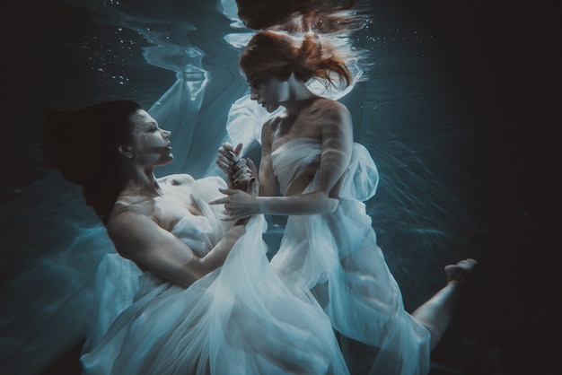 Women underwater