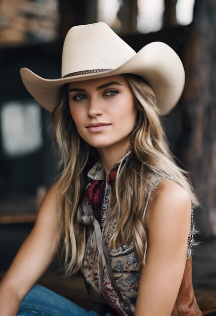 women wear cowboy hats and look cool