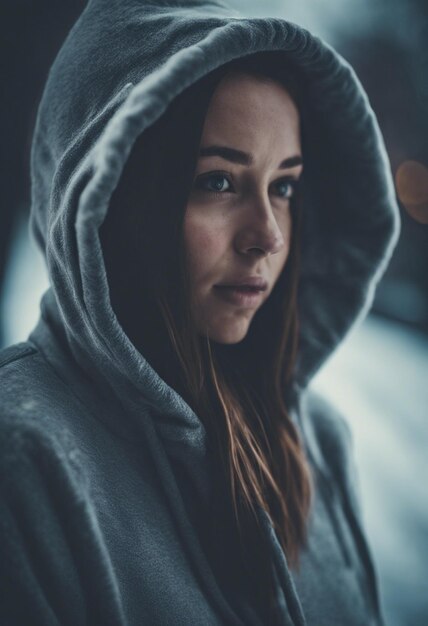 Foto donne che indossano felpe in inverno