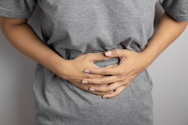 women with severe abdominal pain.