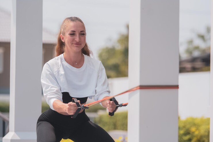 Women workout at home sport woman and sportwear