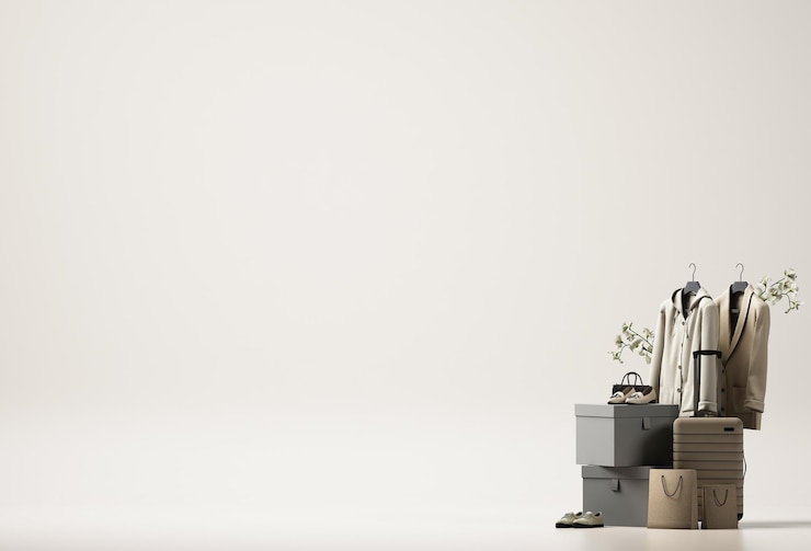 Photo women039s fashio accessories bags clothes shoes suitcases are light brown or beige floor shadow