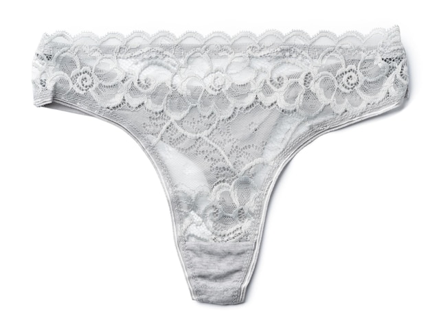 Women39s string kanten slipje op een witte achtergrond