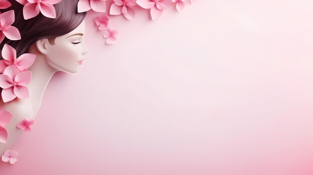 Photo womens day flowers background