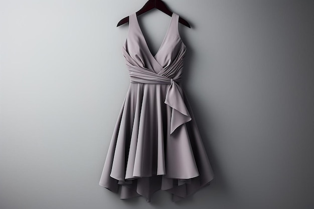 womens dress on grey background