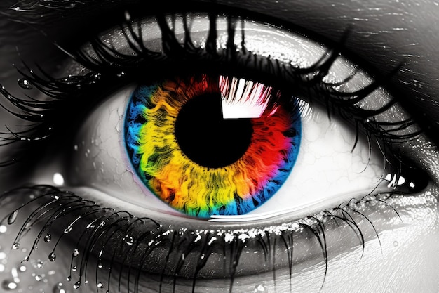 A womens eye colorfull