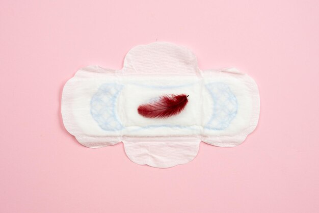 Womens health concept photo some aspects of womens wellness in monthlies period Menstrual pad