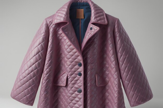 Womens pink coat on a white background ai generated