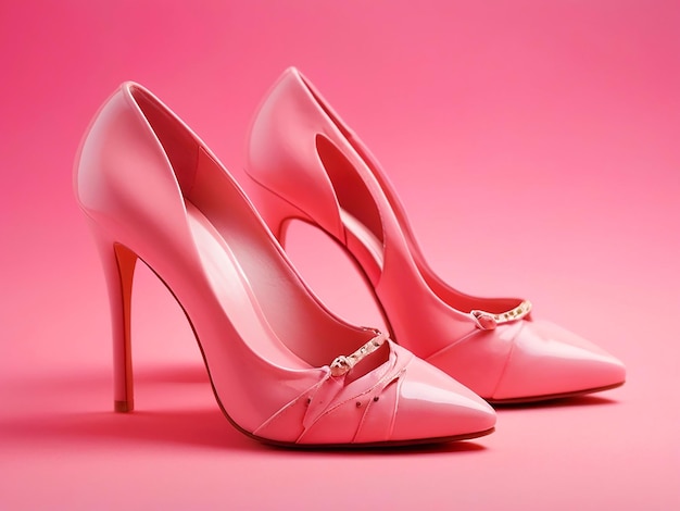 womens shoes pink color on pink background hd free image