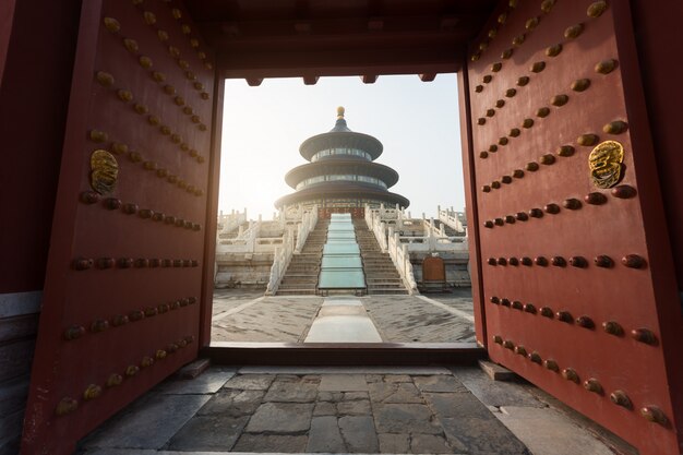 Tempio di pechino meraviglioso e incredibile - tempio del cielo a pechino, cina.