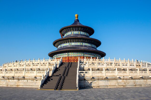 Foto tempio meraviglioso e sorprendente tempio del cielo a pechino cina traduzione sala di preghiera per il buon raccolto