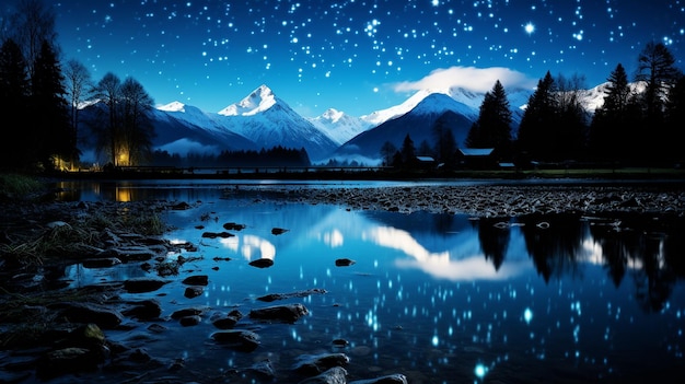 Wonderful background night sky professional photography ai generated art