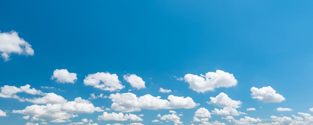 Wonderful blue sky and white clouds panorama