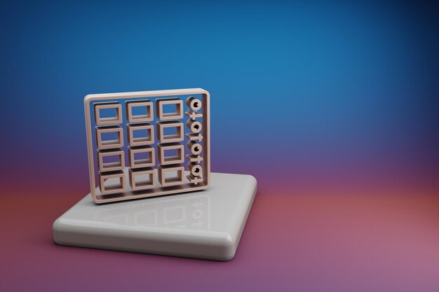 wonderful dj mixer beautiful music symbol icons on a ceramic stand and bright colored background
