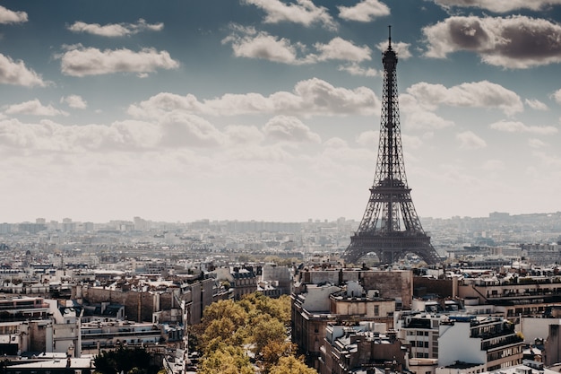 Wonderful landscape of the Eiffel tower