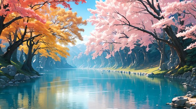 Wonderful landscape in japan for wallpaper