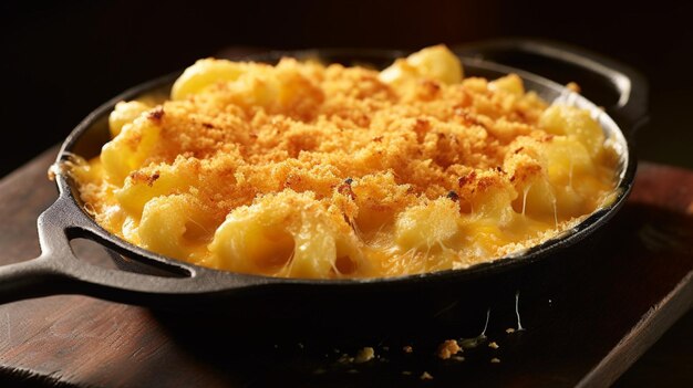 Foto wonderful mac en cheese gratin generative ai