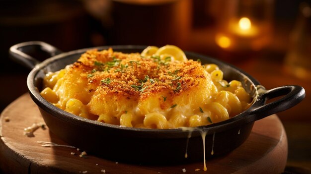 Foto wonderful mac en cheese gratin generative ai