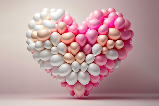 Wonderful Multicolored Balloon Love Heart