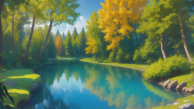 Wonderful natural scenery anime used for wallpaper