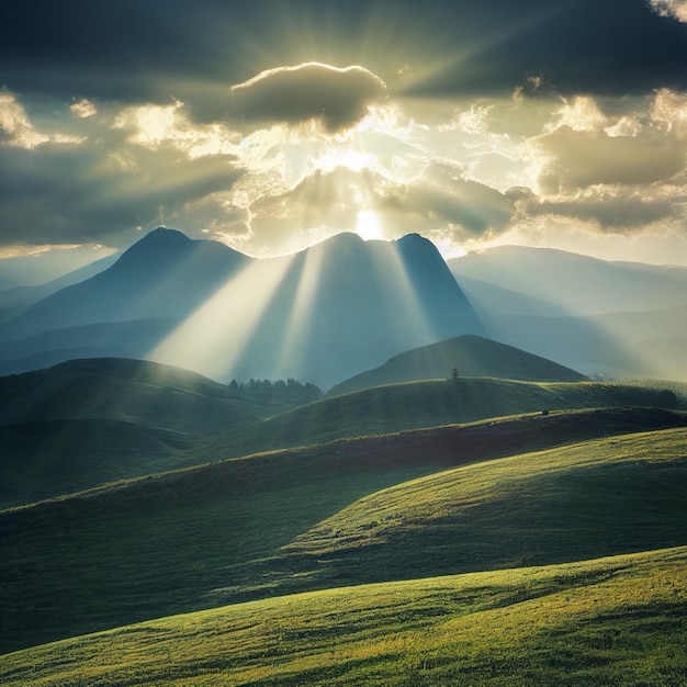 素晴らしい自然の風景の背景