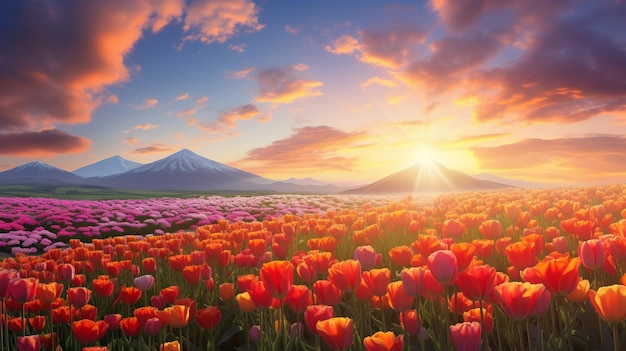 A wonderful tulip background wallpaper