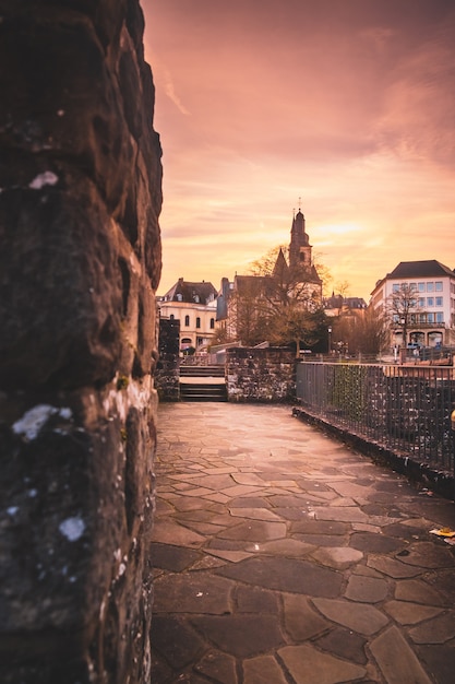 Photo wonderful view over the old city of luxembourg