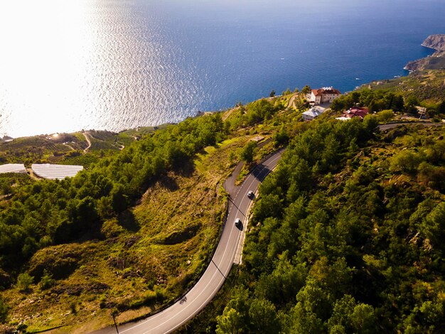 wonderful view of sea and nature from the air