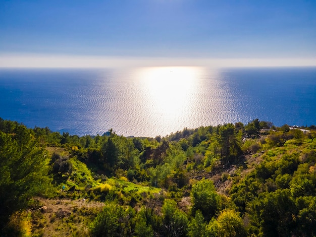 wonderful view of sea and nature from the air