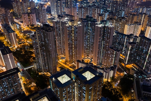 Wong Tai Sin, Hong Kong, 09 oktober 2018: - Hong Kong stad 's nachts