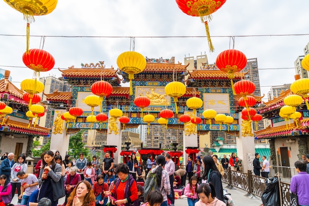 Wong tai sin temple, famoso tempio di hong kong, punto di riferimento.