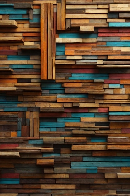 Photo wood aged art architecture texture abstract block stack on the wall for background