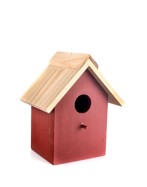 Photo wood birdhouse in studio