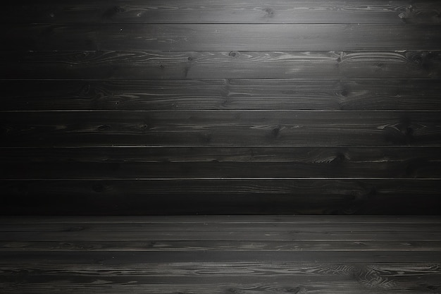 Деревянный черный фон стола темная текстура верхний вид полная доска серая роскошная пустая для дизайна