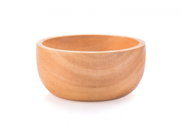 Wood bowl isolated