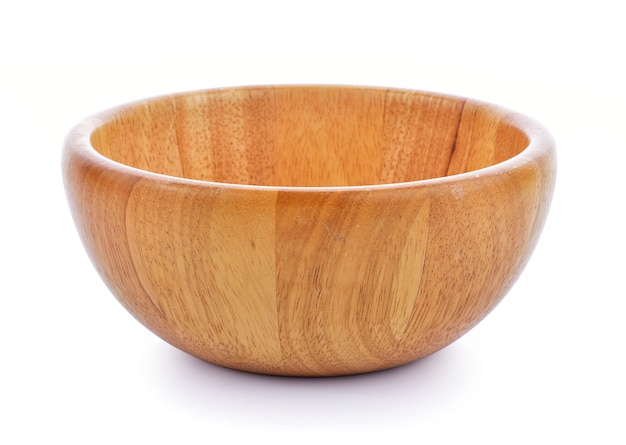 Wood bowl isolated